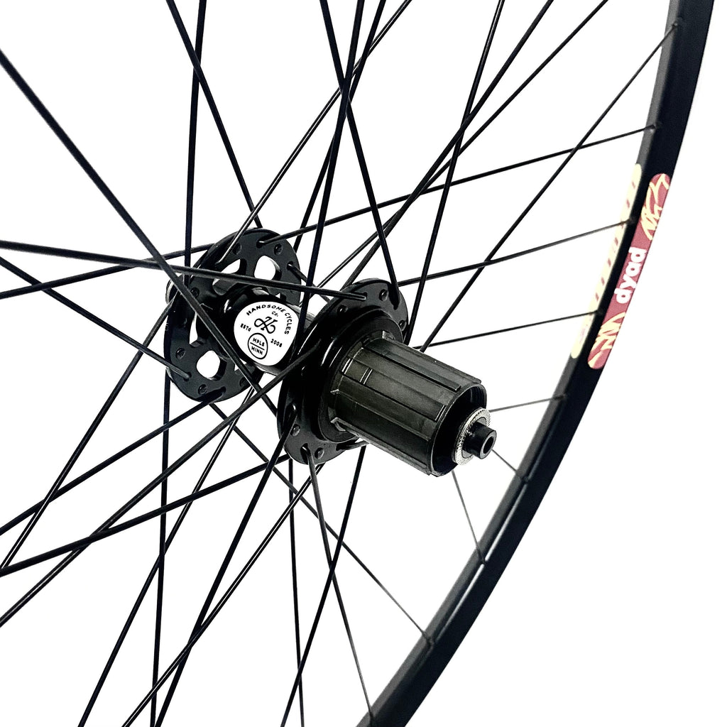 Handbuilt Wheelset Velocity Dyad 700c Route32 Sealed Bearing 11 Speed Black