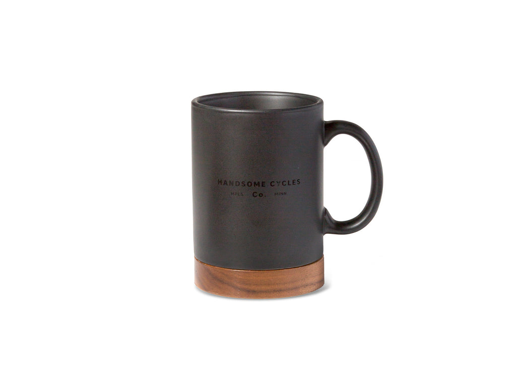 Handsome Cycles Coffee Mug with Removable Wooden Base