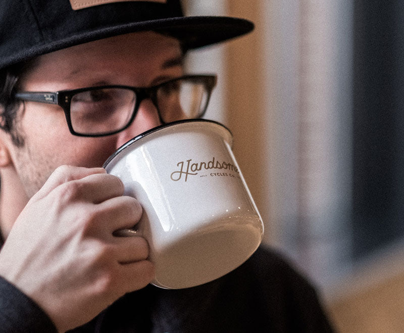 Handsome Cycles Enamel Camp Mug