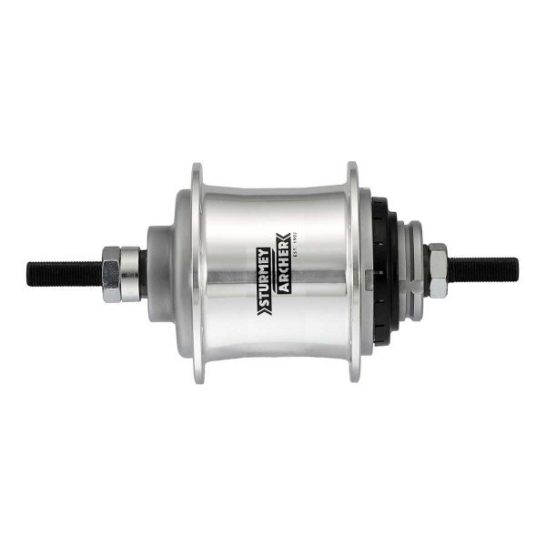 Sturmey Archer S-RF3 3 Speed Hub and Thumb Shifter 32 Hole Silver