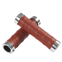 Handsome Honey Brown Leather Bicycle Grips