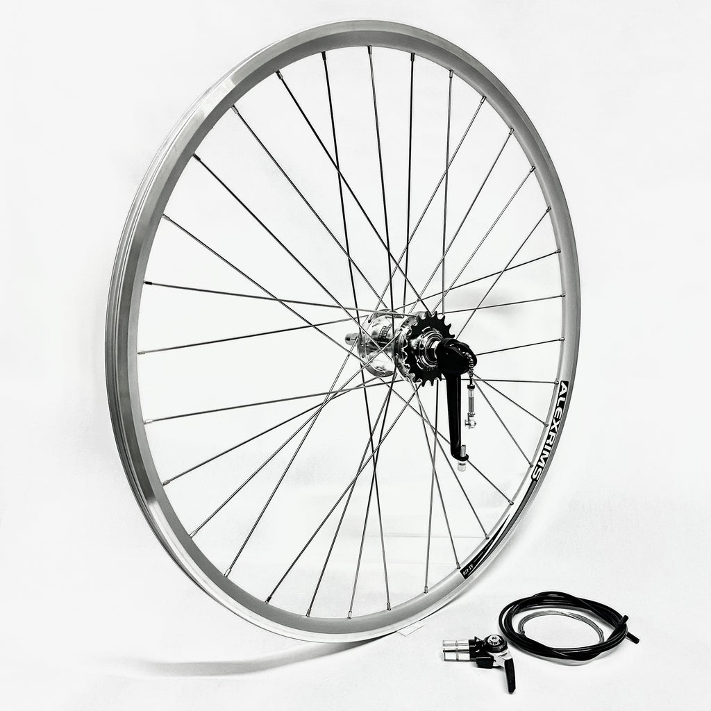 700c Rear Wheel Silver AT470 Sturmey Archer S-RF3 3 Speed Internal Handbuilt